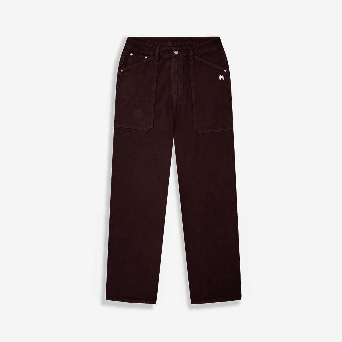 Monoic Pocket Straight Pants – Burgundy