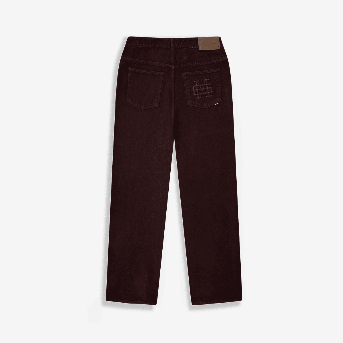 Monoic Pocket Straight Pants – Burgundy