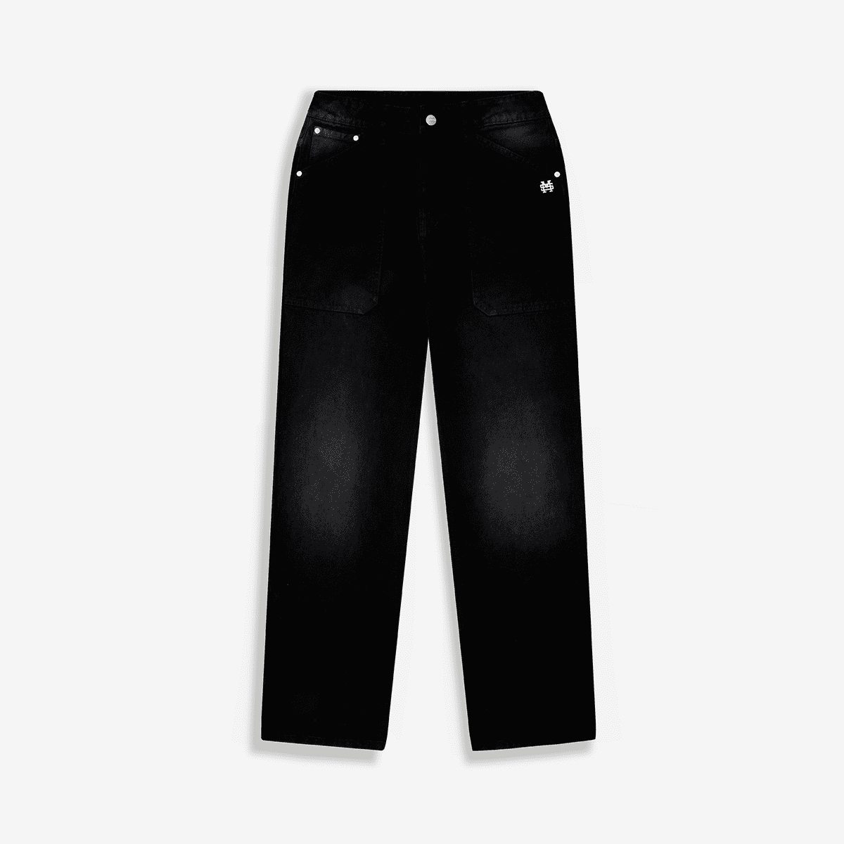 Monoic Pocket Straight Pants – Negro Desgastado