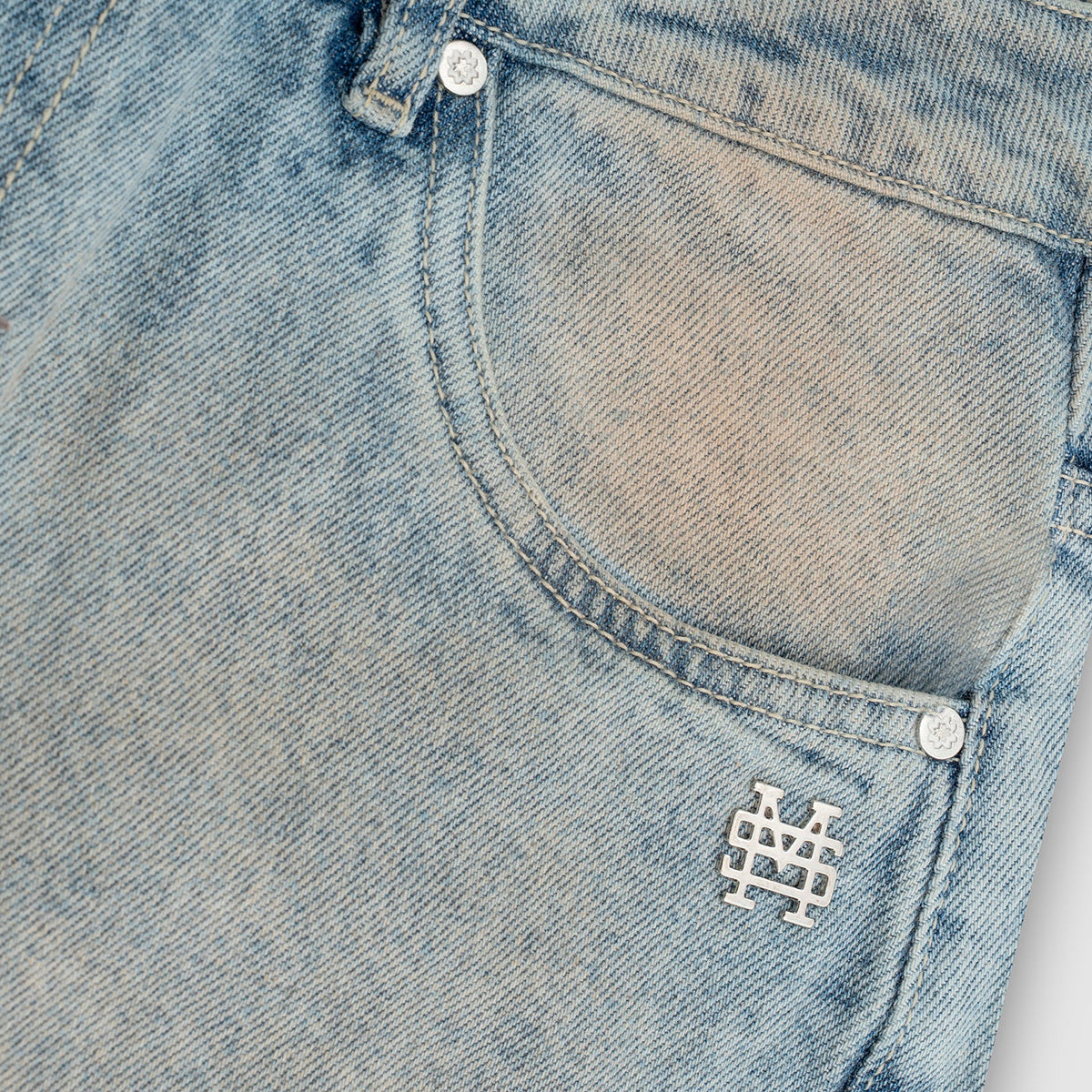 Monoic Straight Fit Rally Jeans  Dirty Blue