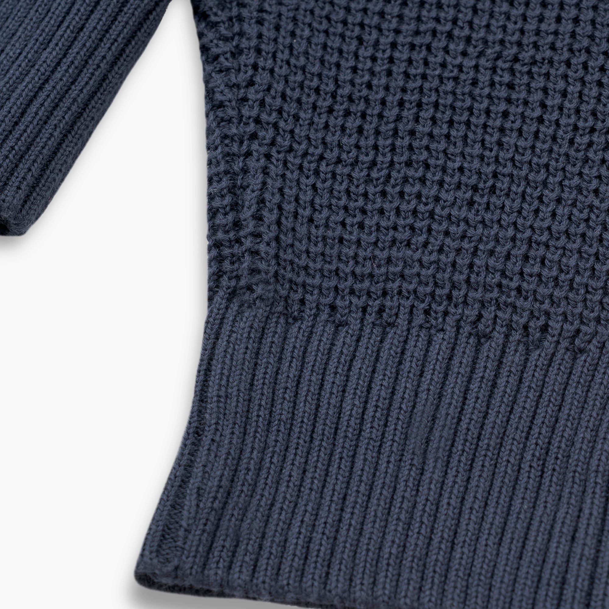Monoic Zip Knitwear Hoodie 'Azul Navy'