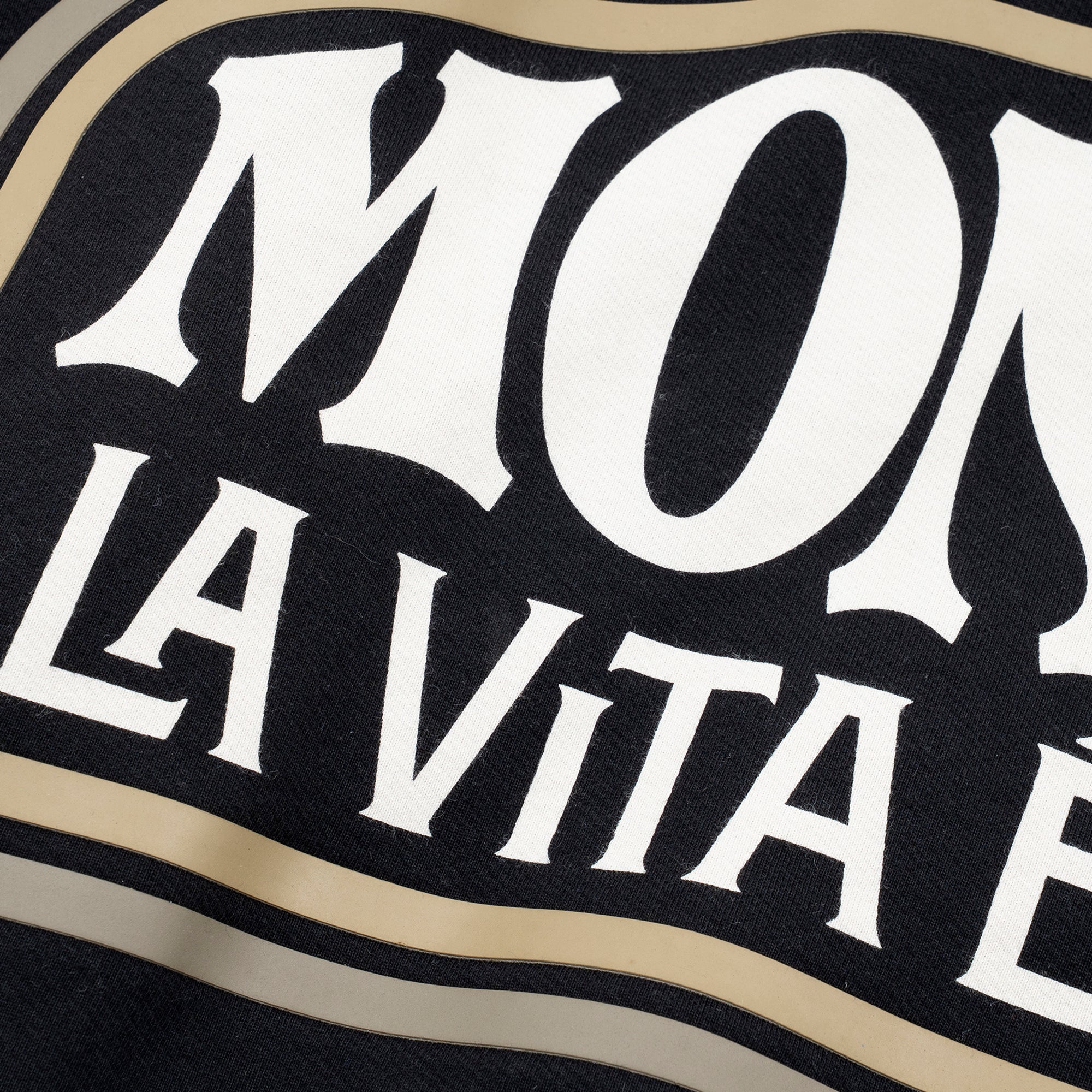 Monoic Hoodie La Vita E Bella 'Negro Oscuro'