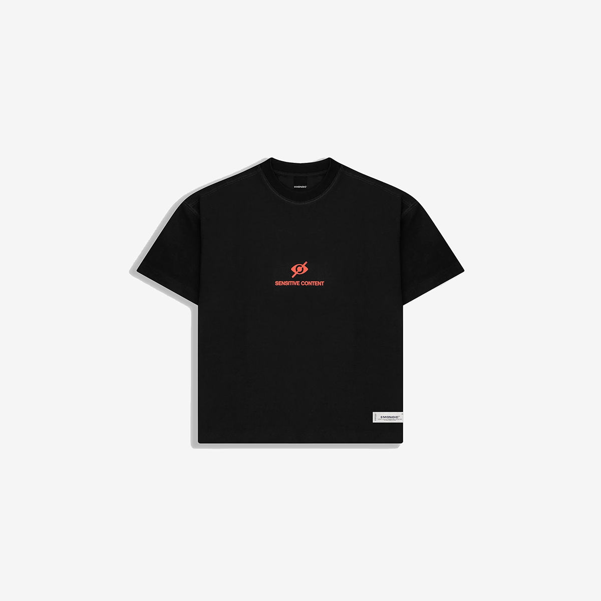 Monoic Camiseta Boxy Fit Don't Look Negro Oscuro