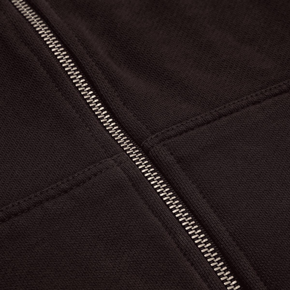 Monoic Zip Hoodie Oversized Básico V4 - Café Chocolate