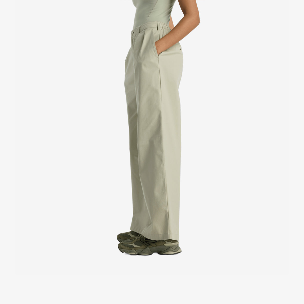 Women's New Balance Boylston Twill Trouser 'Olivine'