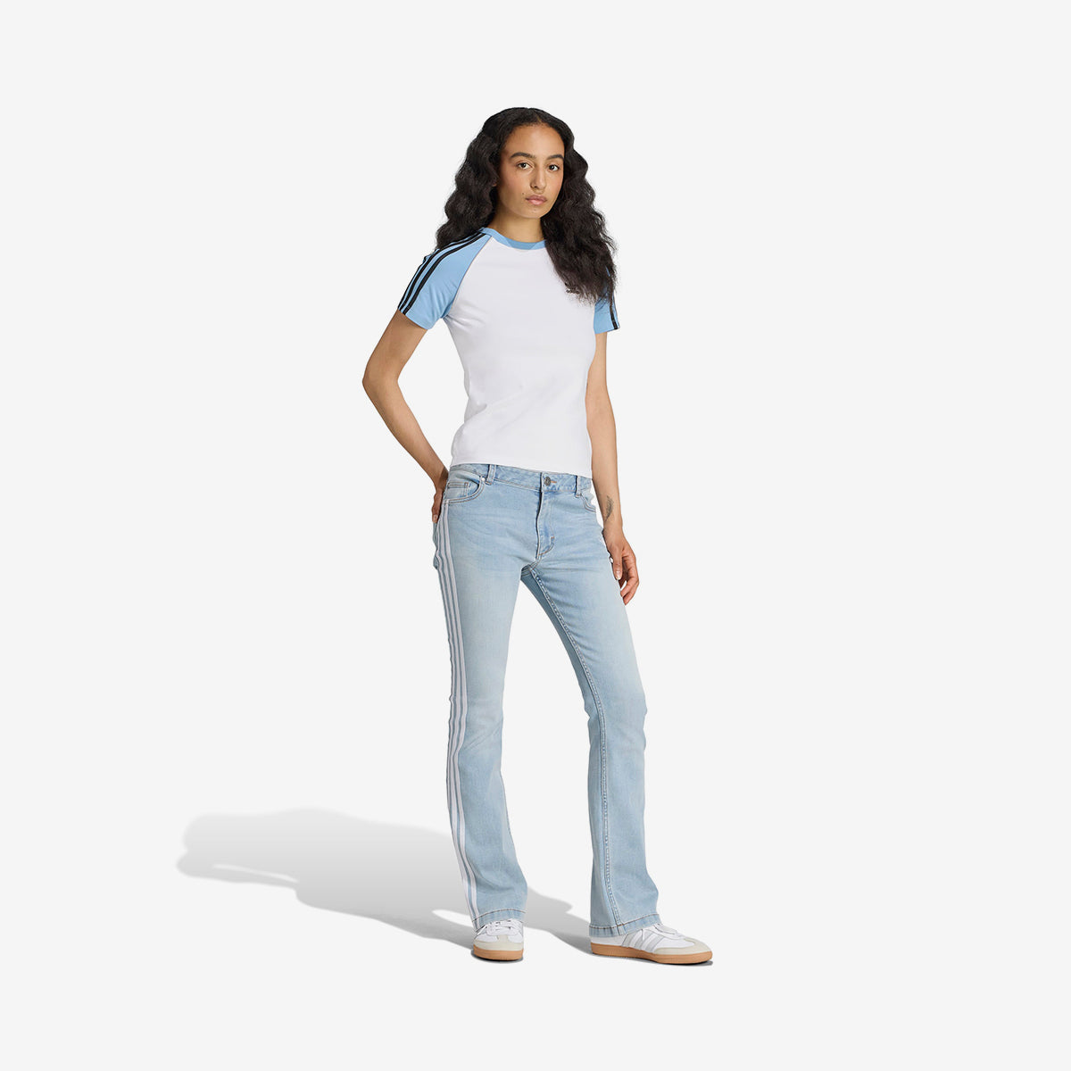 Women's adidas Adilenium Season 4 Teamgeist Slim LR Denim Pants 'Light Blue'