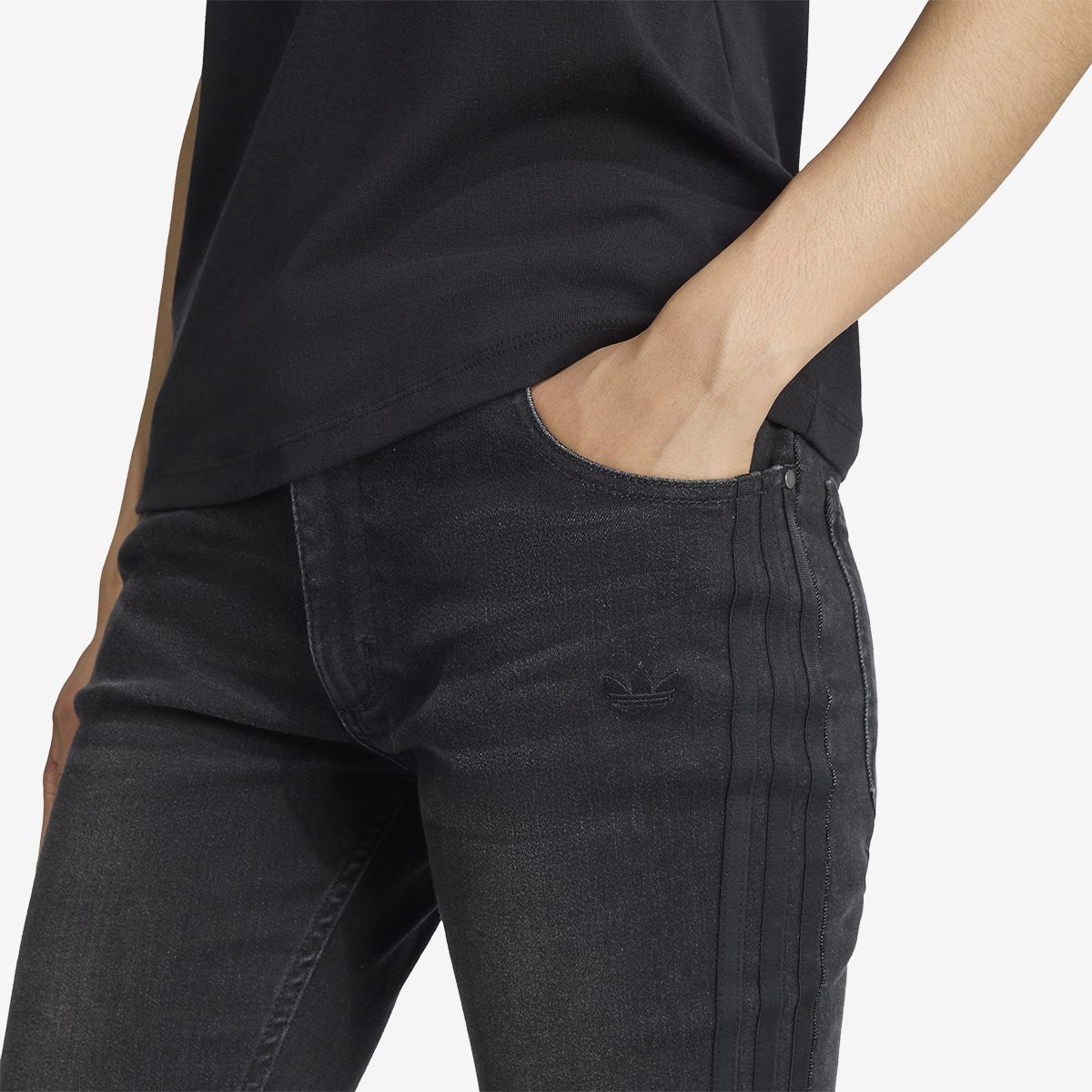 Women's adidas Adilenium Season 4 Teamgeist Slim LR Denim Pants 'Black'