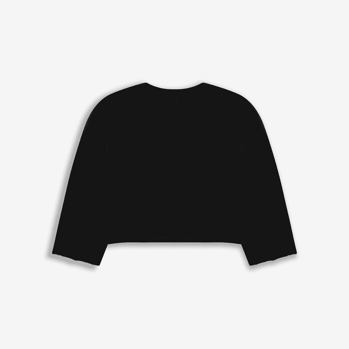 Monoic Long Sleeve Boxy T-Shirt – Negro Oscuro