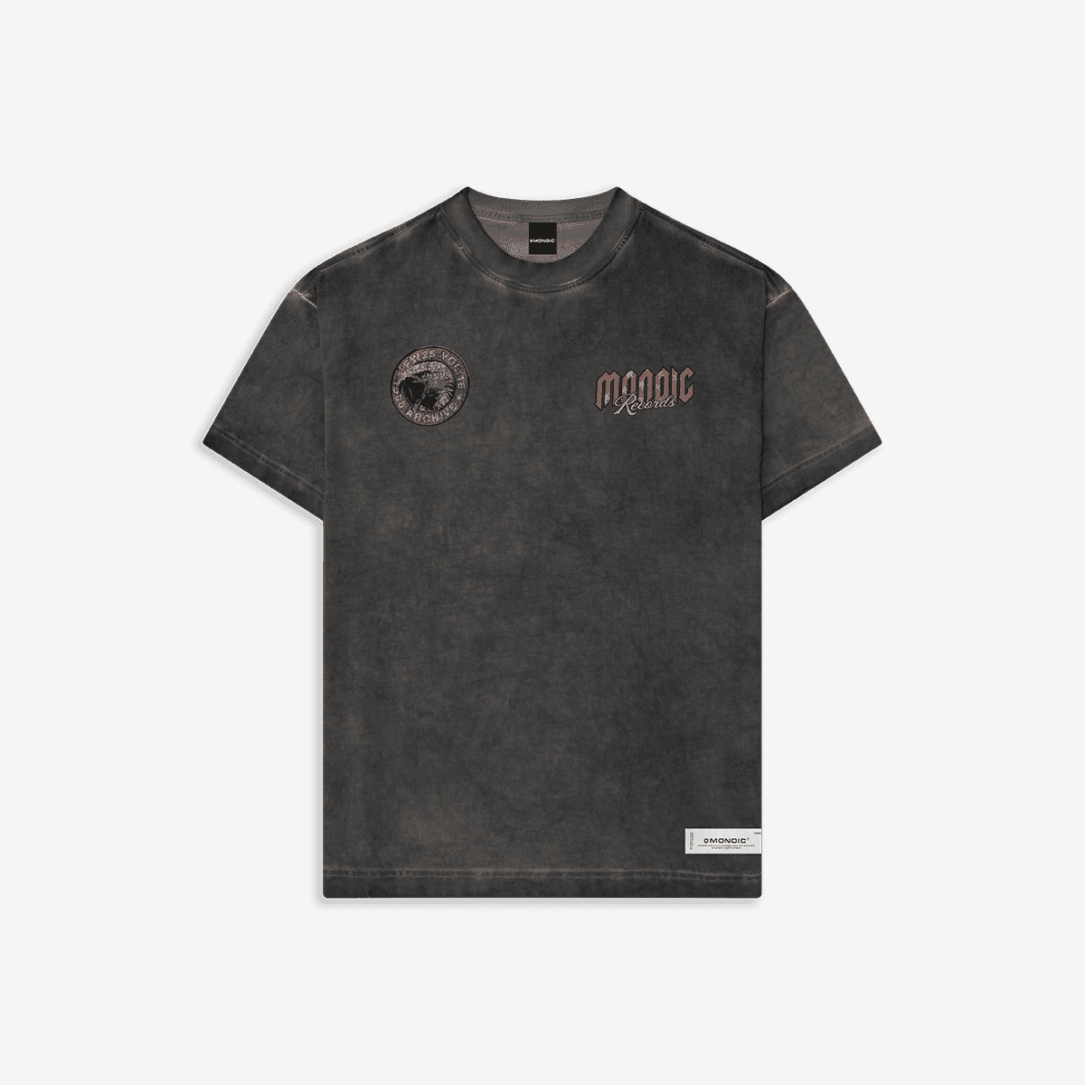 Camiseta Oversized Monoic Eagle - Gris Desgastado