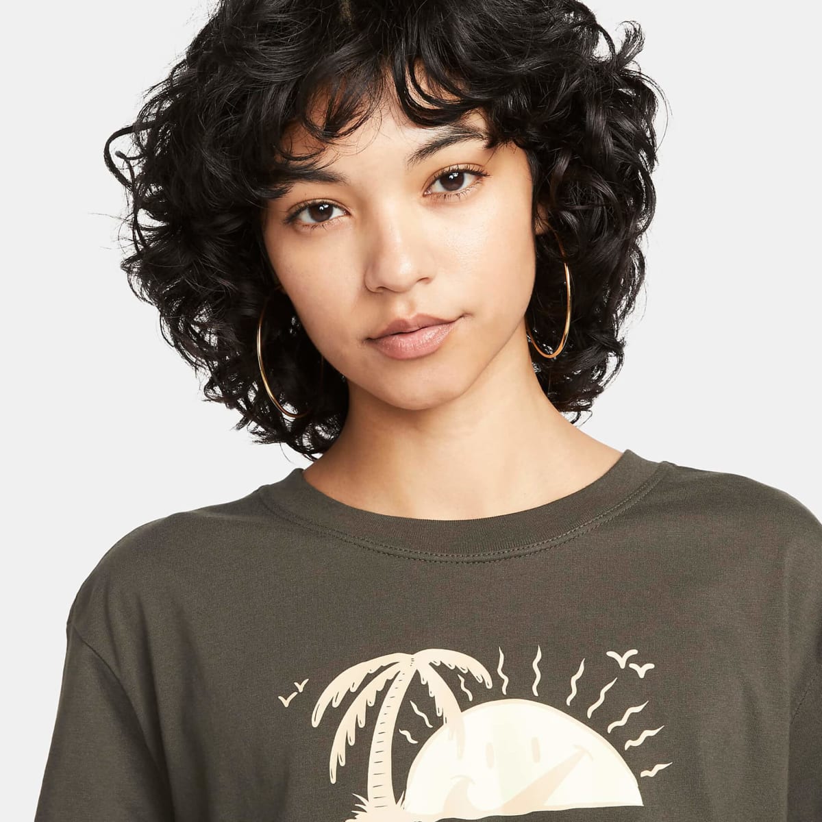 Wmns Nike Crop Top Sun Club Green