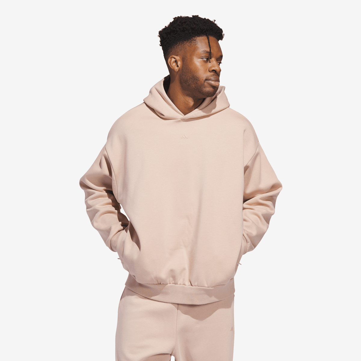 adidas Basketball Hoodie Ash Pearl Broken Chains