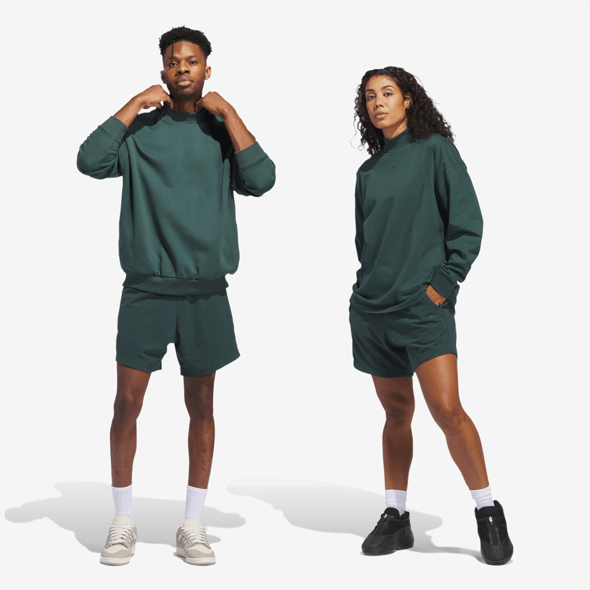 adidas Brushed Short Basketball Mineral Green